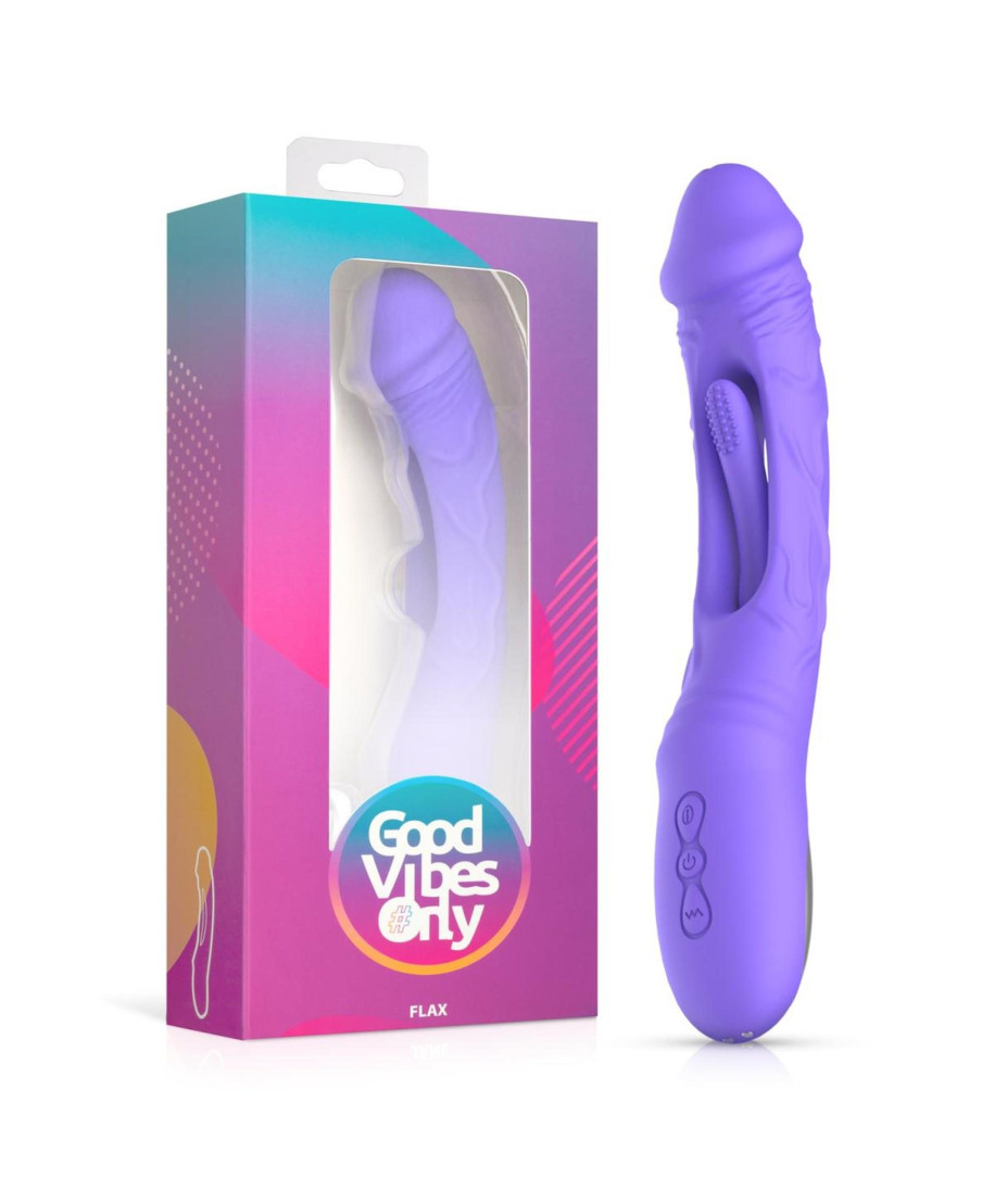 Good Vibes Only - Flax Vibrating Dildo with G-Spot Stimulator