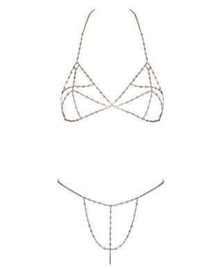 Bra Set Chain Gold