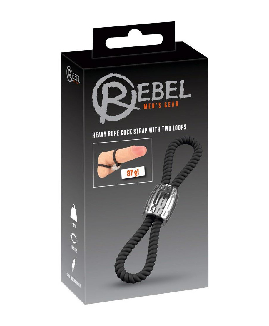 Rebel Heavy Rope Cock Strap 2L