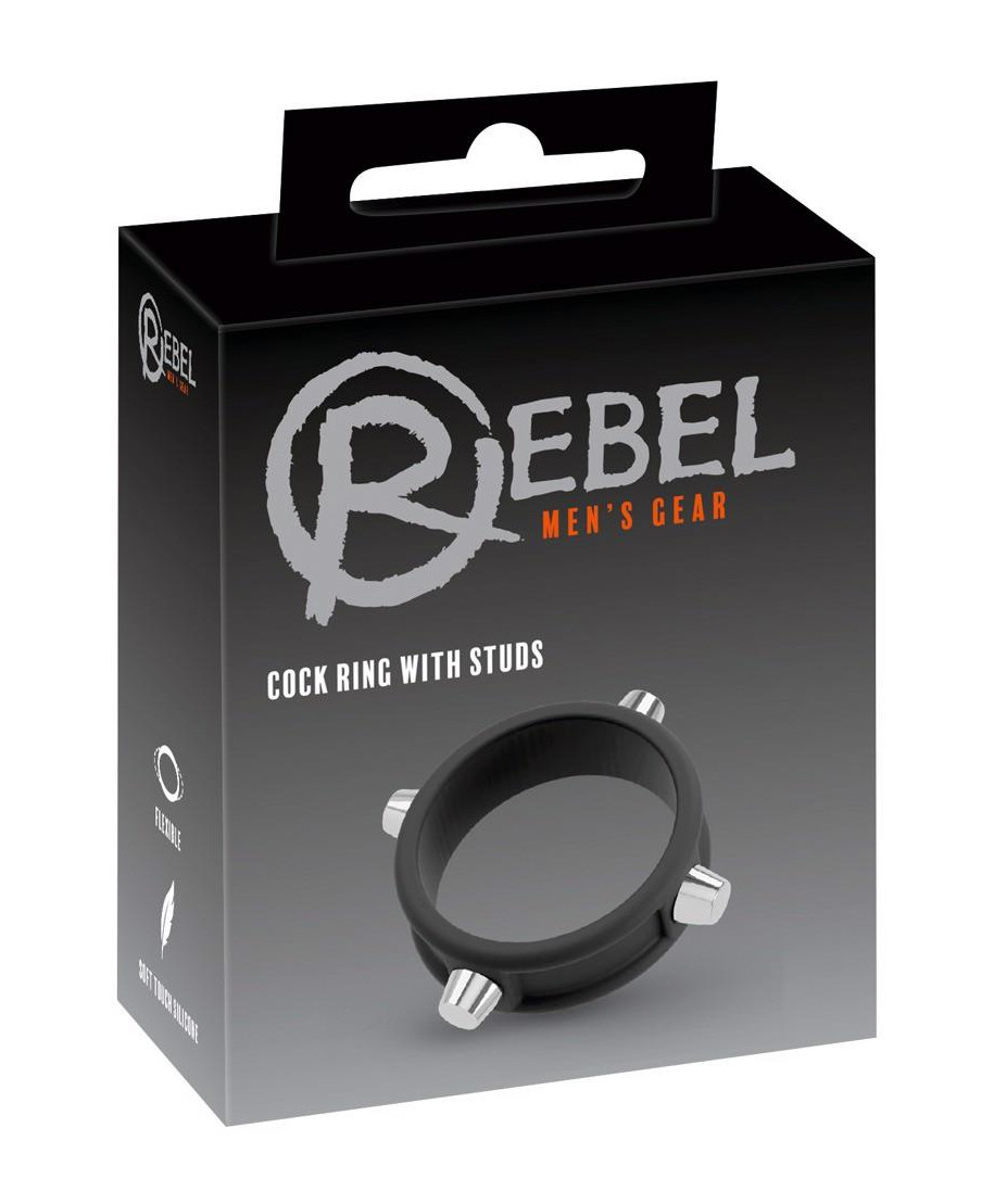 Rebel Cock Ring with Studs