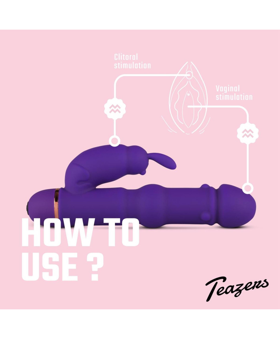 Teazers Silicone Rabbit Vibrator - Purple