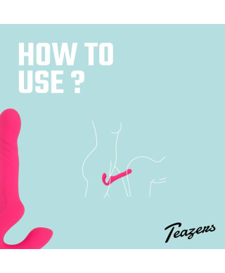 Teazers Strapless Strap On Vibrator - Pink