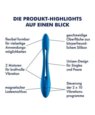Wibrator dla par podwójny satisfyer elastic game