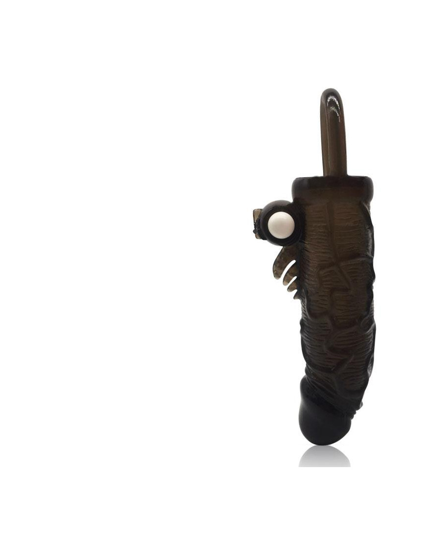 Stymulator-SleeveCock Ring With Vibrating Brown
