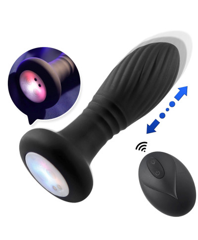 Lighting anal plug black