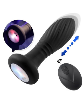 Lighting anal plug black