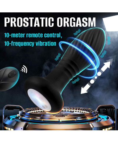 Lighting anal plug black