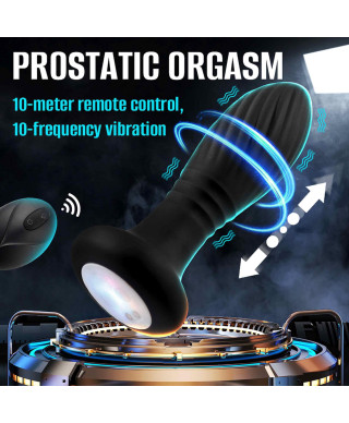 Lighting anal plug black