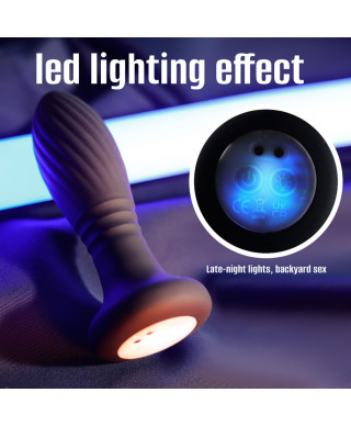 Lighting anal plug black