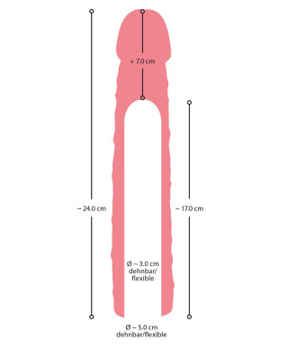 Nakładka przedłużająca penisa realistyczna 7cm