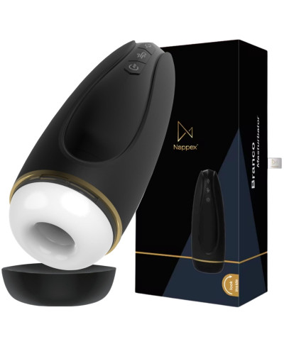 Masturbator - Nappex Branco Black - Premium Mastubators 10 Languages