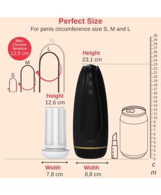 Masturbator - Nappex Branco Black - Premium Mastubators 10 Languages
