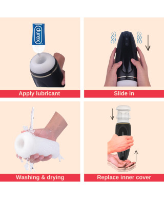 Masturbator - Nappex Branco Black - Premium Mastubators 10 Languages