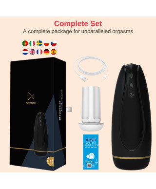 Masturbator - Nappex Branco Black - Premium Mastubators 10 Languages