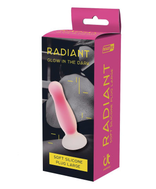 RADIANT SOFT SILICONE GLOW IN THE DARK PLUG LARGE PINK