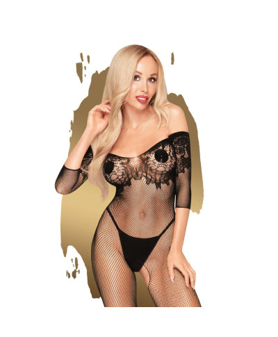 Erotyczna siatka bodystocking otwarte w kroku xl