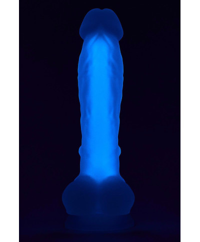 Dildo realistyczny penis świecący w ciemności 19cm