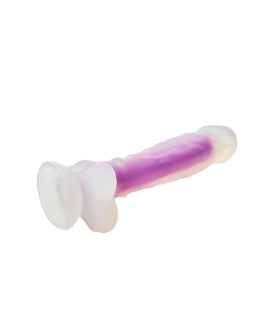 Dildo realistyczny penis świecący w ciemności 19cm