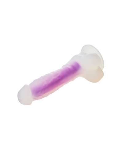 Dildo realistyczny penis świecący w ciemności 19cm