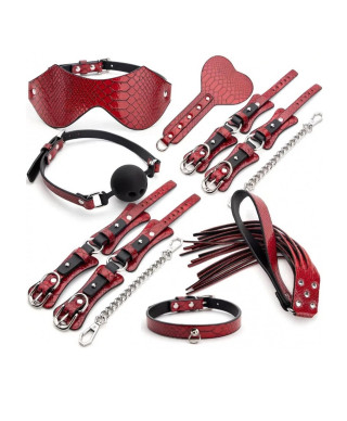 Suitcase bondage set red