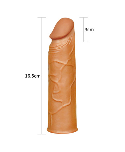 Realistyczna nakładka na penisa żylaste dildo 17cm