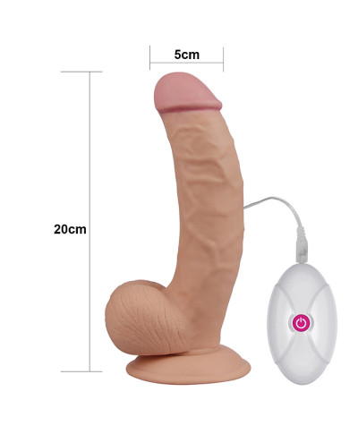 Realistyczne dildo z jądrami i wibracjami 215 cm