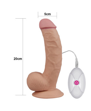 Realistyczne dildo z jądrami i wibracjami 215 cm