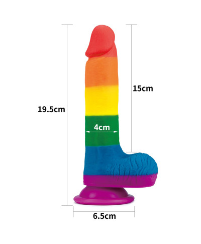 Dildo tęczowe giętkie silikonowe przyssawka 195cm