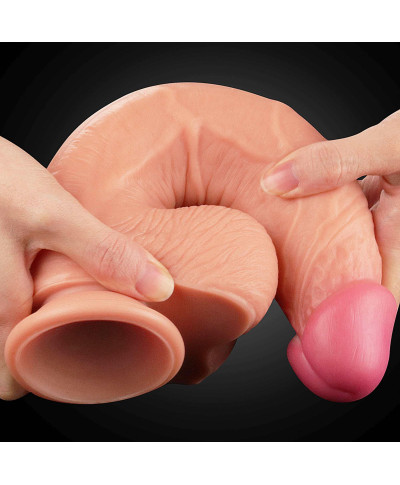 Giętki realistyczny żylasty penis silikonowe dildo