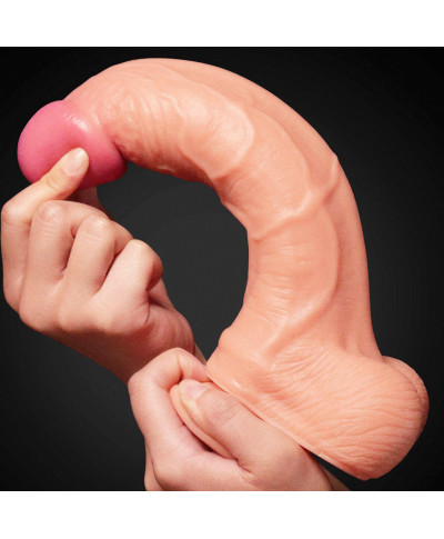 Giętki realistyczny żylasty penis silikonowe dildo