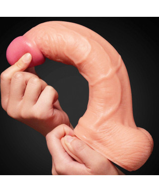 Giętki realistyczny żylasty penis silikonowe dildo