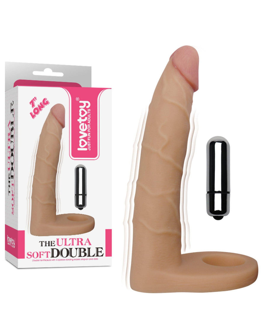 Strap-on gumowy sex analny żylasty trzon 18 cm