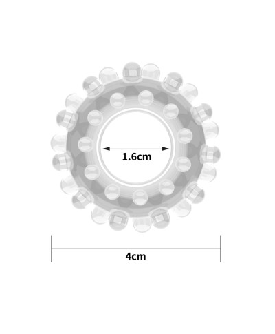 Transparentny pierścień na penisa z wypustkami