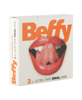 Prezerwatywy-BEFFY ORAL DAM 2 PCS