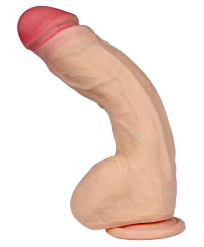 Dildo z kręgosłupem wyginane realistyczne sex 25cm