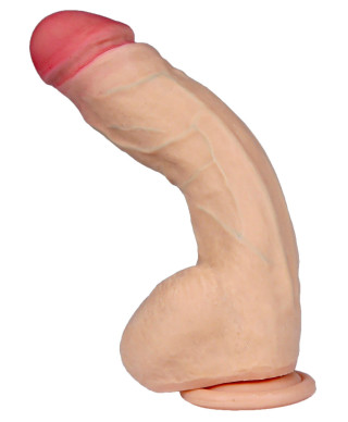 Dildo z kręgosłupem wyginane realistyczne sex 25cm