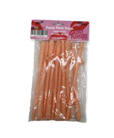 Kinky Pleasure - Penis Drinking Straws 10 pcs