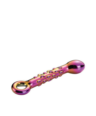 GLAMOUR GLASS RIBBED G-SPOT DILDO