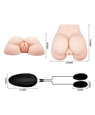 Cipka anal masturbator 2 dziury realistyczna skóra