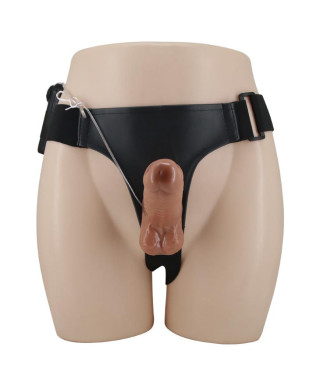 Podwójne dildo wibrator uprząż strapon sex 16cm