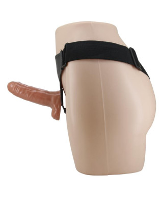 Podwójne dildo wibrator uprząż strapon sex 16cm