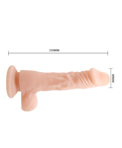 Realistyczne dildo przyssawką żylasty penis 21 cm
