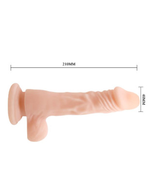 Realistyczne dildo przyssawką żylasty penis 21 cm