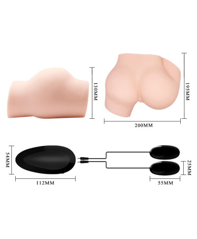 CRAZY BULL- THE REALISTIC Vagina And Anal Vibration Double holes