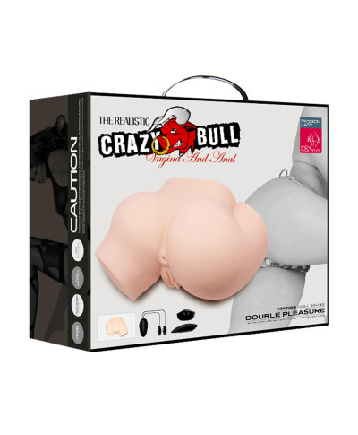 CRAZY BULL- THE REALISTIC Vagina And Anal Vibration Double holes