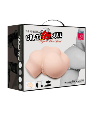 CRAZY BULL- THE REALISTIC Vagina And Anal Vibration Double holes