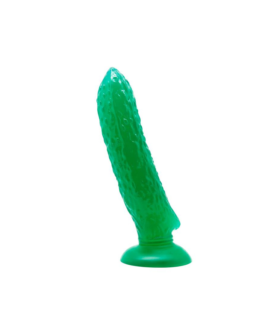 Dildo fikuśny ogórek chropowata tekstura 17 cm