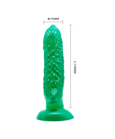 Dildo fikuśny ogórek chropowata tekstura 17 cm