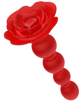 Rose rotating anal beads