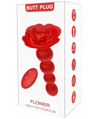 Rose rotating anal beads